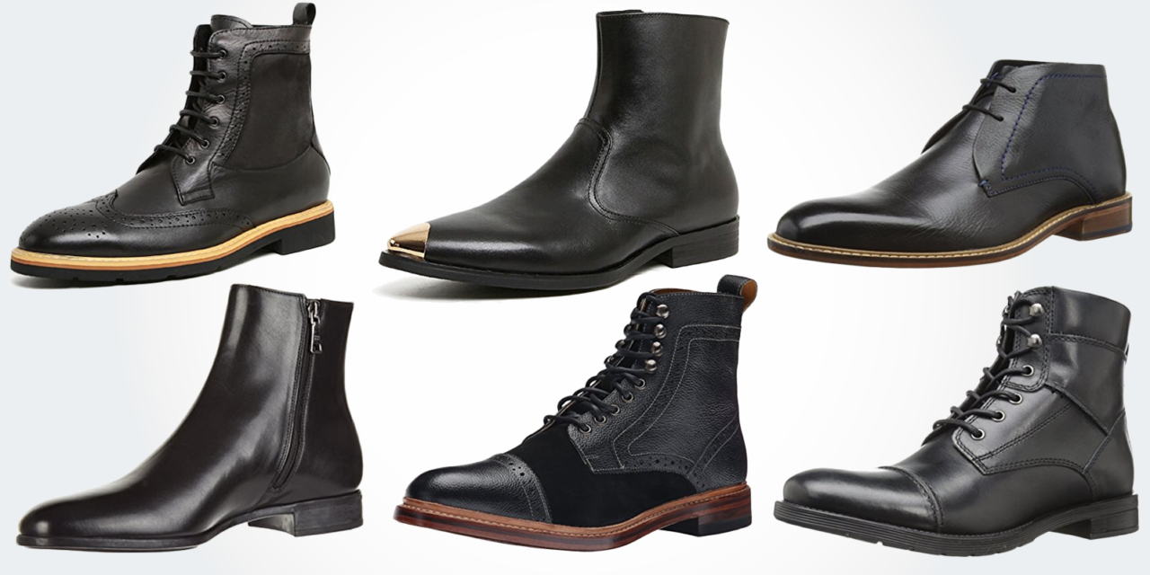 black boots for guys cheap online